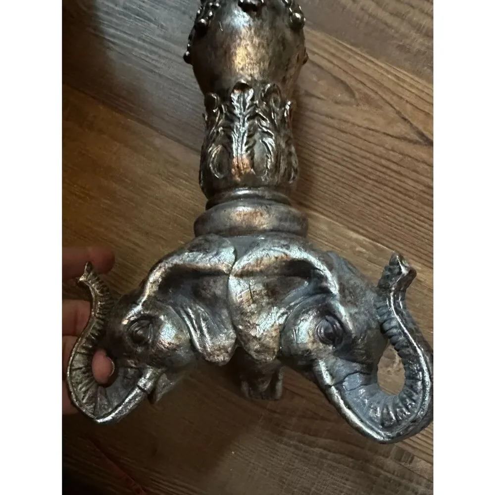 Vintage Decorative Multi Elephant Head Sculpture candle holder